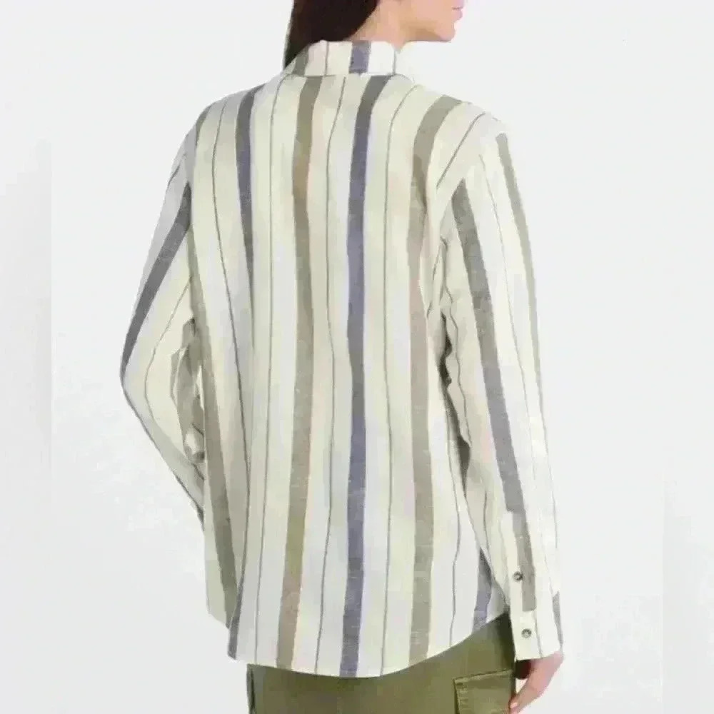 Sanctuary Holi Boyfriend Shirt in Off-White - Size XXL (NWT) - Picture 3 of 4